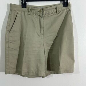 Ralph  Lauren Beige Chino Shorts Size 4 Flat Front Casual Summer Wear